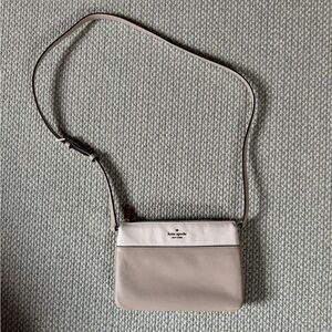 Kate Spade Taupe and Cream Crossbody Bag